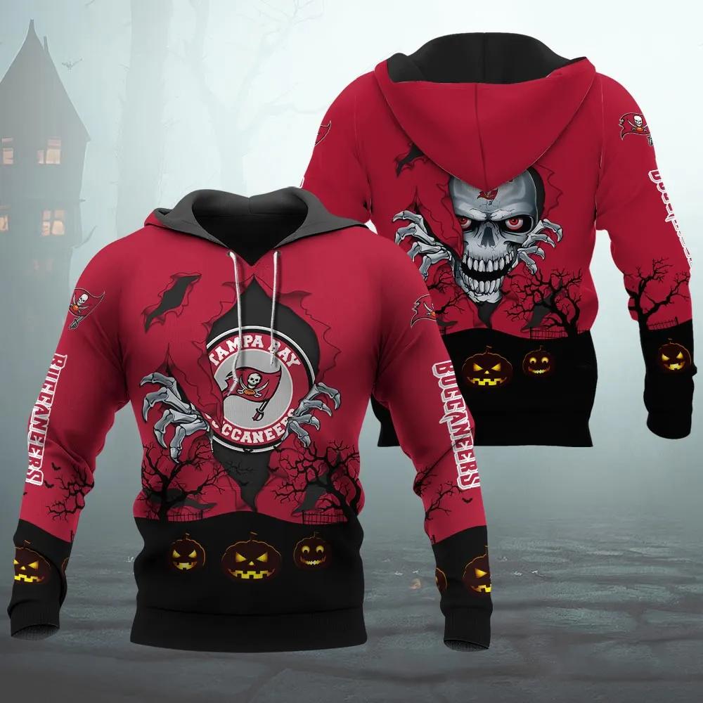 Tampa Bay Buccaneers Halloween 3D NFL All Over Print Hoodie