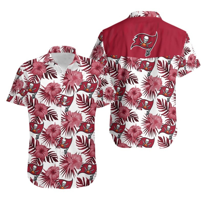 Tampa Bay Buccaneers Hawaiian Shirt Tropical Aloha Button Up