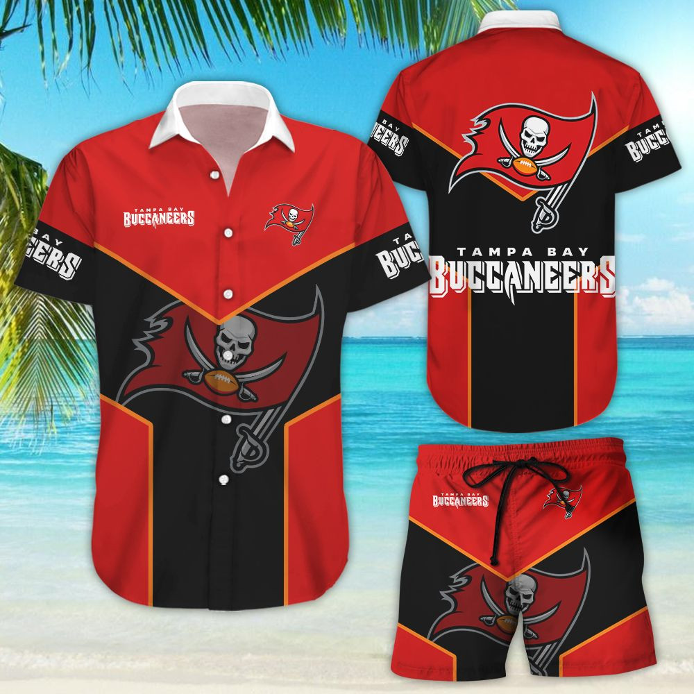 Tampa Bay Buccaneers Hawaiian Shirt Tropical Aloha Button Up
