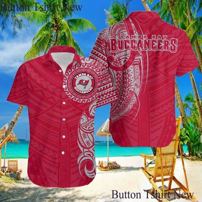 Tampa Bay Buccaneers Hawaiian Shirt Tropical Aloha Button Up