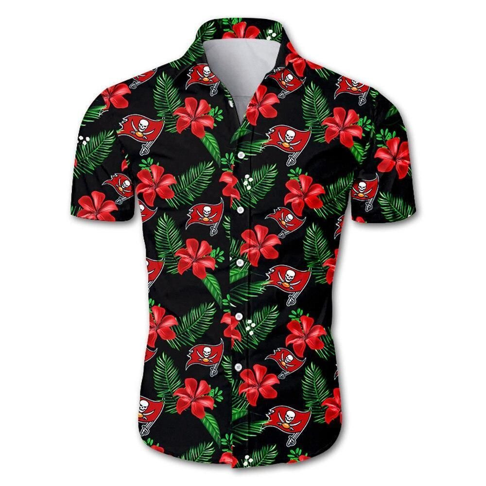 Tampa Bay Buccaneers Hawaiian Shirt Tropical Aloha Button Up