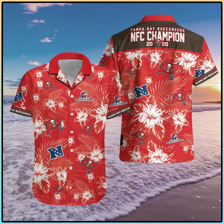 Tampa Bay Buccaneers Nfc 2020 Champions Hawaiian Shirt Tropical Aloha Button Up