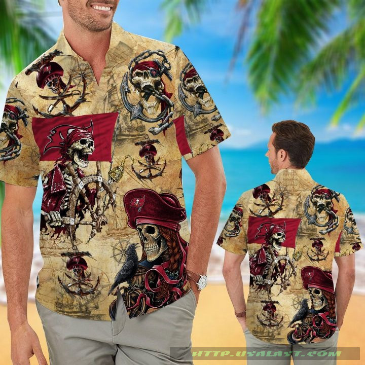 Tampa Bay Buccaneers Pirates Hawaiian Shirt Tropical Aloha Button Up