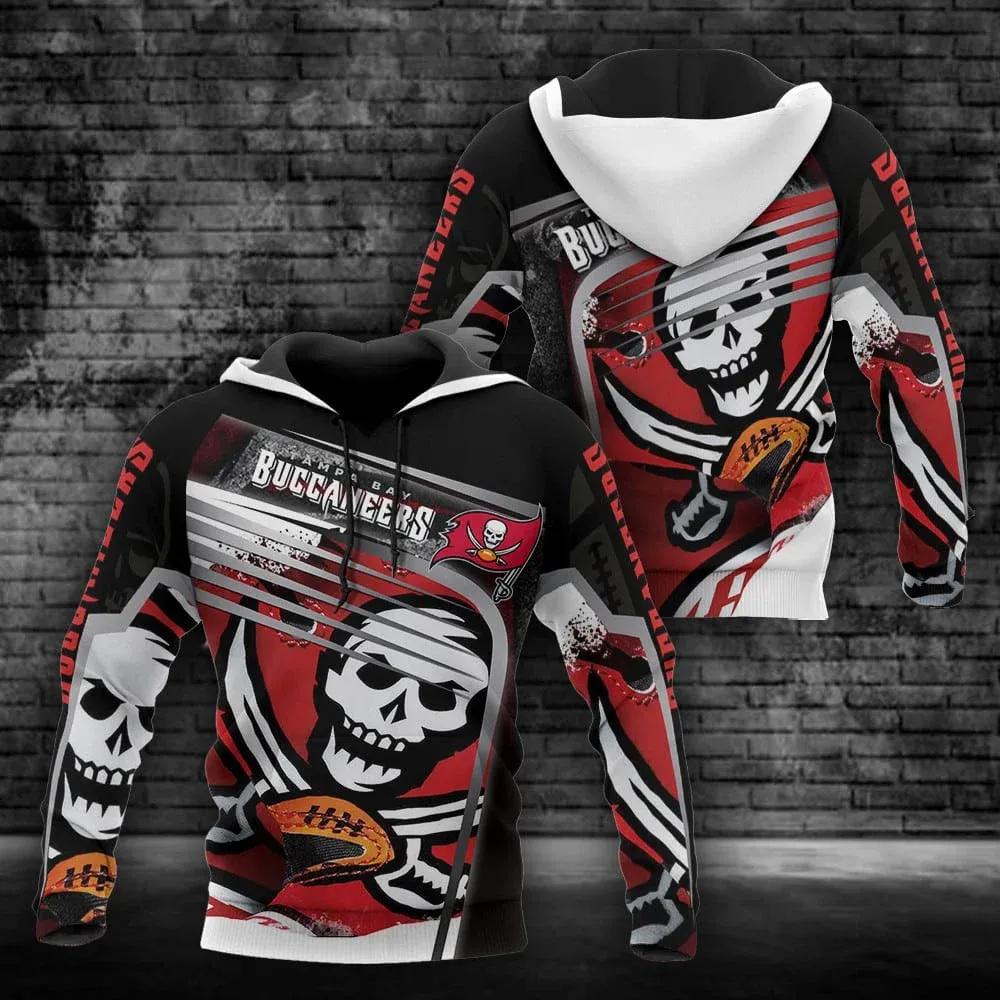 Tampa Bay Buccaneers SkullNFL 3D All Over Print Hoodie