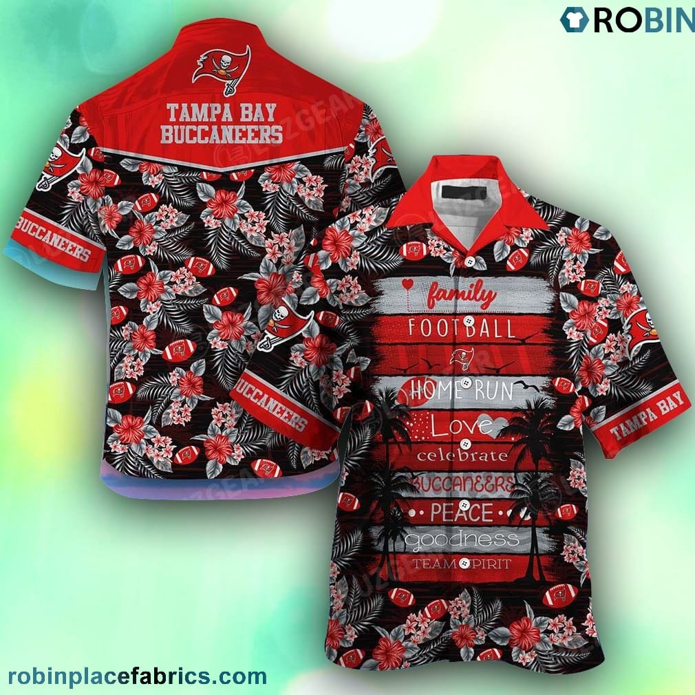Tampa Bay Buccaneers Summer Hawaiian Shirt Tropical Aloha Button Up