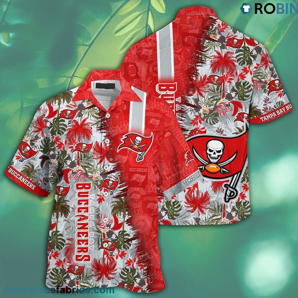Tampa Bay Buccaneers Team Football Hawaiian Shirt Tropical Aloha Button Up