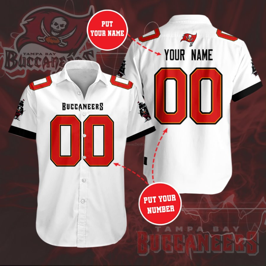Personalized Tampa Bay Buccaneers Team Up Hawaiian Shirt Tropical Aloha Button Up