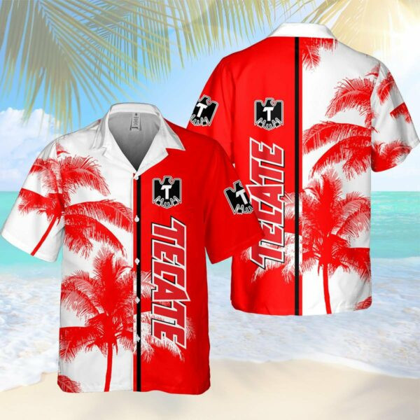 Tecate Beer Hawaiian Shirt Tropical Aloha Button Up