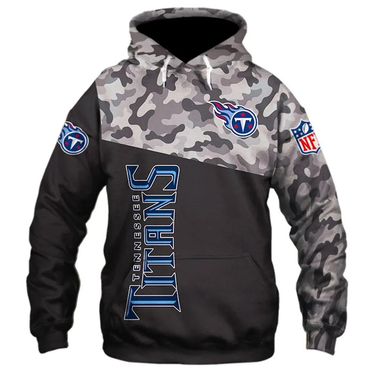 Tennessee Titans Camo NFL 3D All Over Print Hoodie