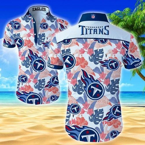 Tennessee Titans Hawaiian Shirt Tropical Aloha Button Up