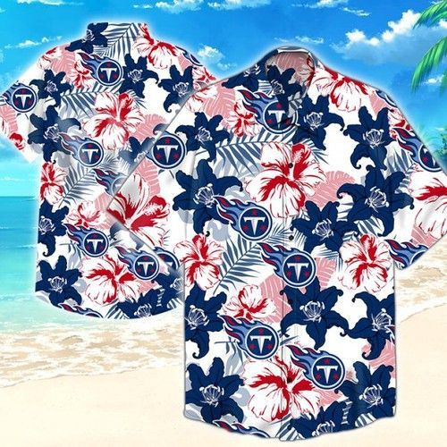 Tennessee Titans Hawaiian Shirt Tropical Aloha Button Up