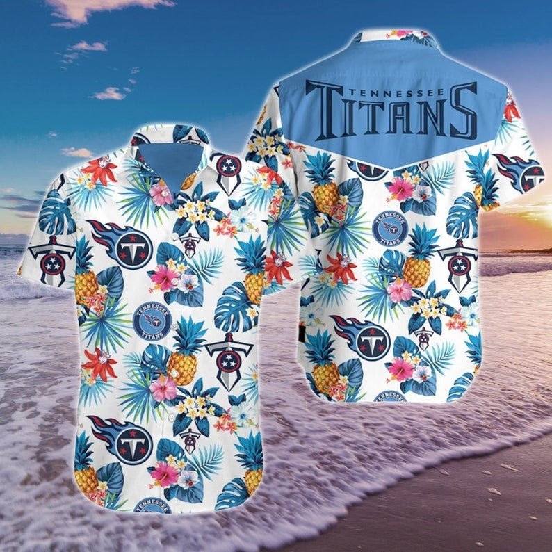 Tennessee Titans Hawaiian Shirt Tropical Aloha Button Up
