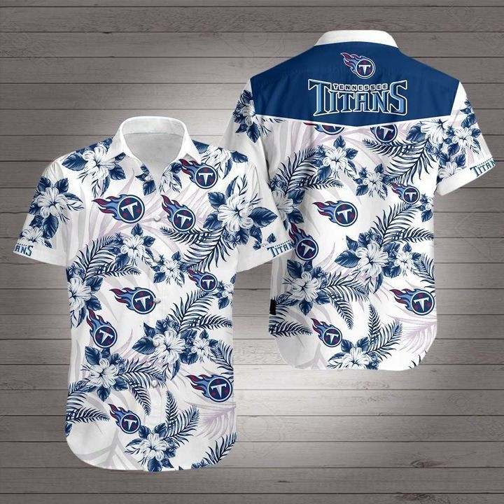 Tennessee Titans Hawaiian Shirt Tropical Aloha Button Up