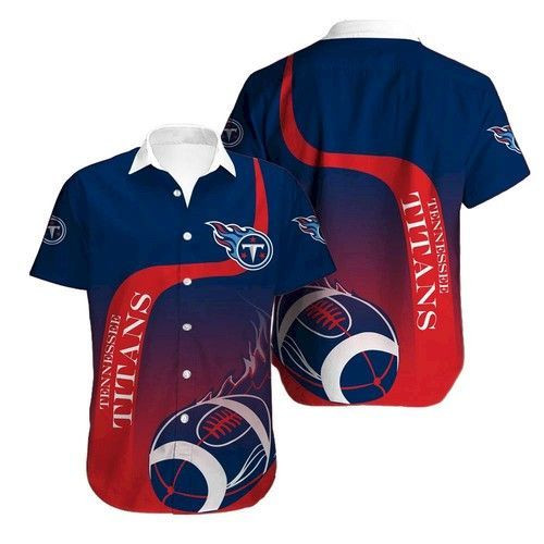 Tennessee Titans Hawaiian Shirt Tropical Aloha Button Up