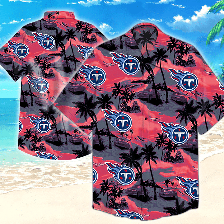 Tennessee Titans Nfl Hawaiian Shirt Tropical Aloha Button Up