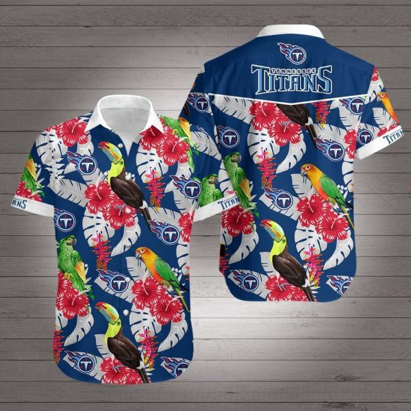 Tennessee Titans Style 3 Hawaiian Shirt Tropical Aloha Button Up