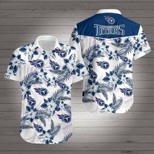 Tennessee Titans Team Hawaiian Shirt Tropical Aloha Button Up