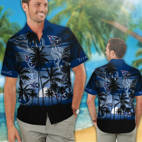 Tennessee Titans Tropical Hawaiian Shirt Tropical Aloha Button Up