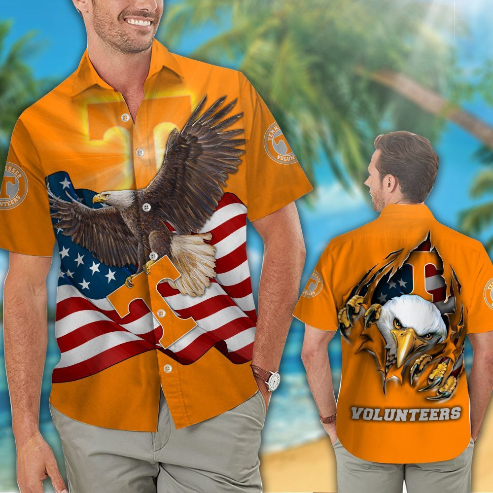 Tennessee Volunteers Hawaiian Shirt Tropical Aloha Button Up