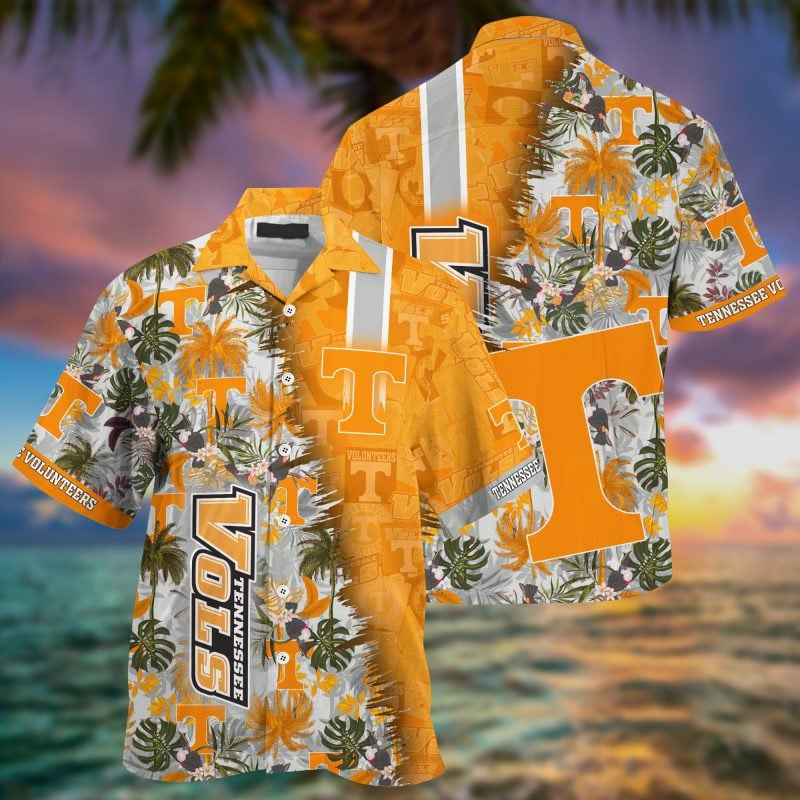 Tennessee Volunteers Ncaa Summer Hawaiian Shirt Tropical Aloha Button Up