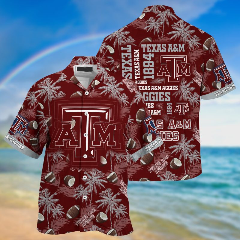 Texas A&m Aggies Ncaa Hawaiian Shirt Tropical Aloha Button Up
