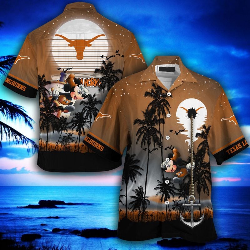 Texas Longhorns Ncaa Summer Hawaiian Shirt Tropical Aloha Button Up