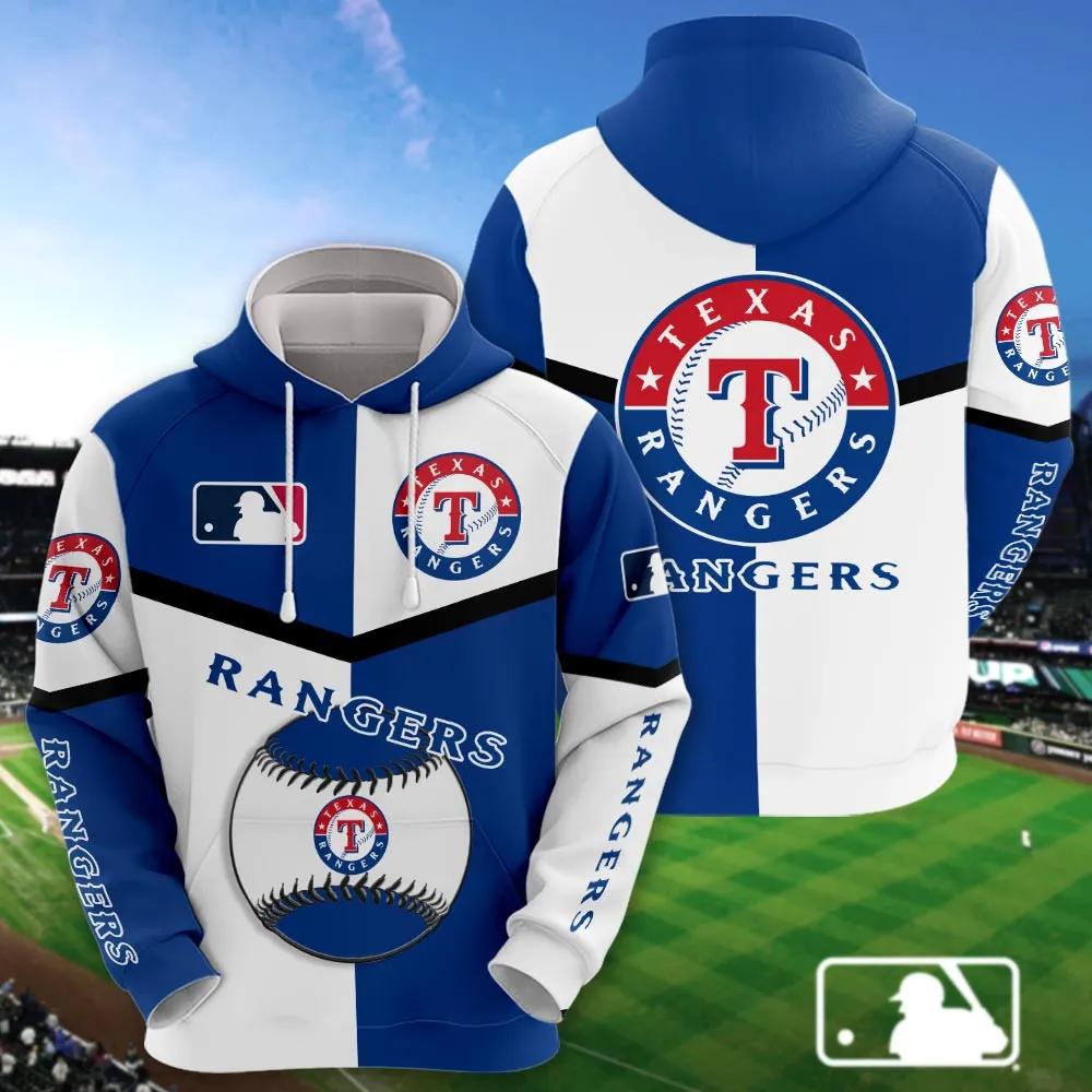 Texas Rangers 3D MLB All Over Print Hoodie