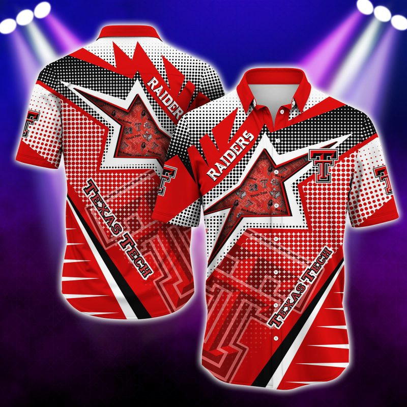 Texas Tech Red Raiders Ncaa Hawaiian Shirt Tropical Aloha Button Up
