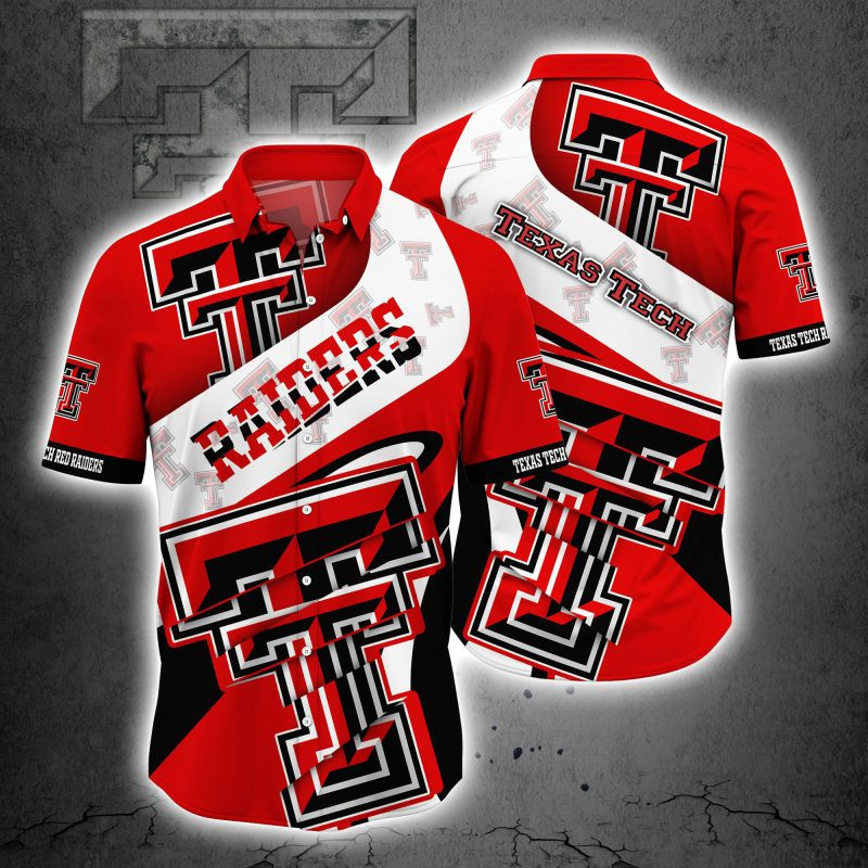Texas Tech Red Raiders Ncaa Hawaiian Shirt Tropical Aloha Button Up