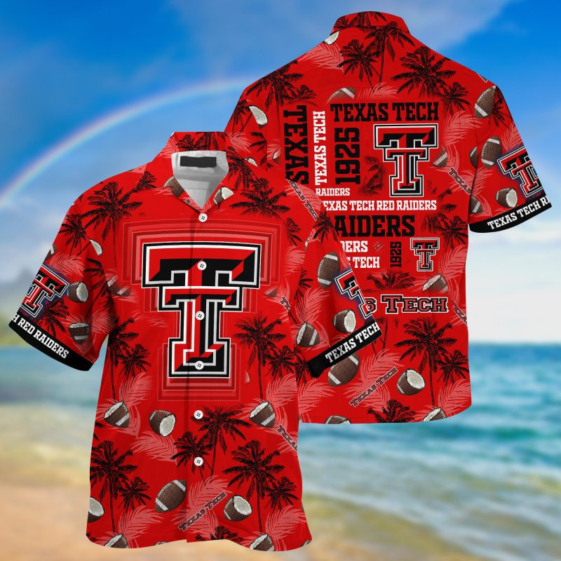 Texas Tech Red Raiders Ncaa Hawaiian Shirt Tropical Aloha Button Up