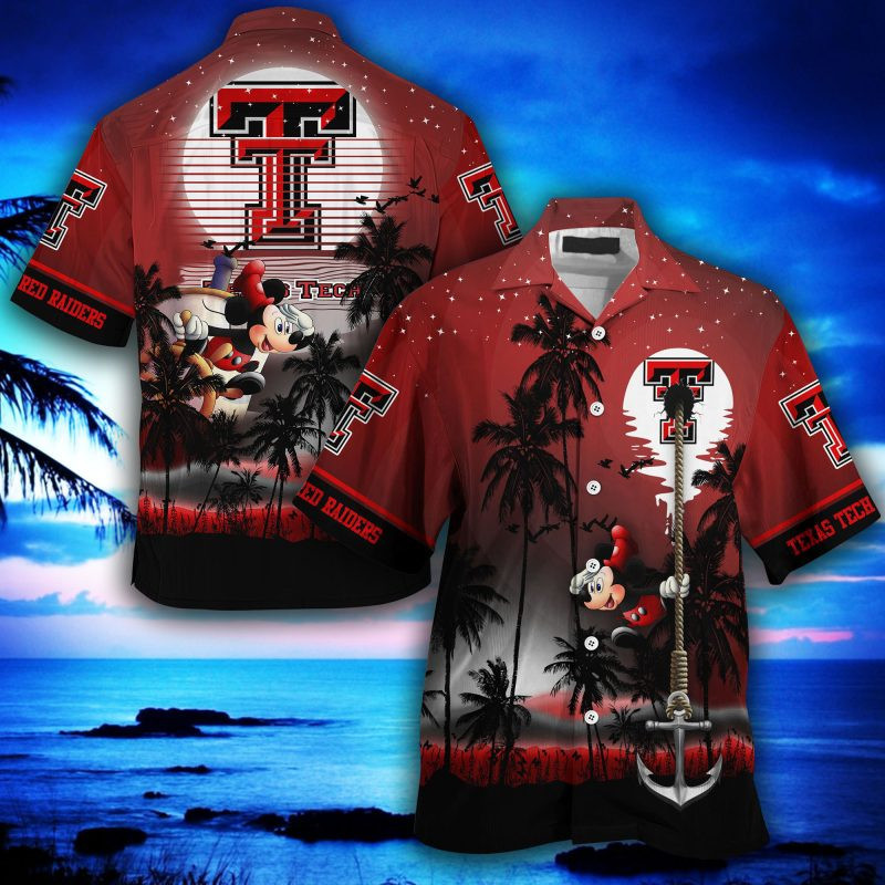 Texas Tech Red Raiders Ncaa Summer Hawaiian Shirt Tropical Aloha Button Up