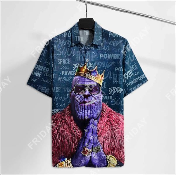 Thanos The Infinity Thug Life Hawaiian Shirt Tropical Aloha Button Up