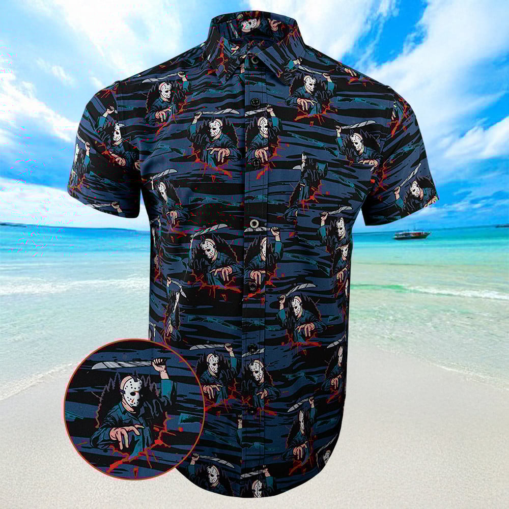 The 13th Black Hawaiian Shirt Unique Button Up Shirt Gifts For Boyfriend