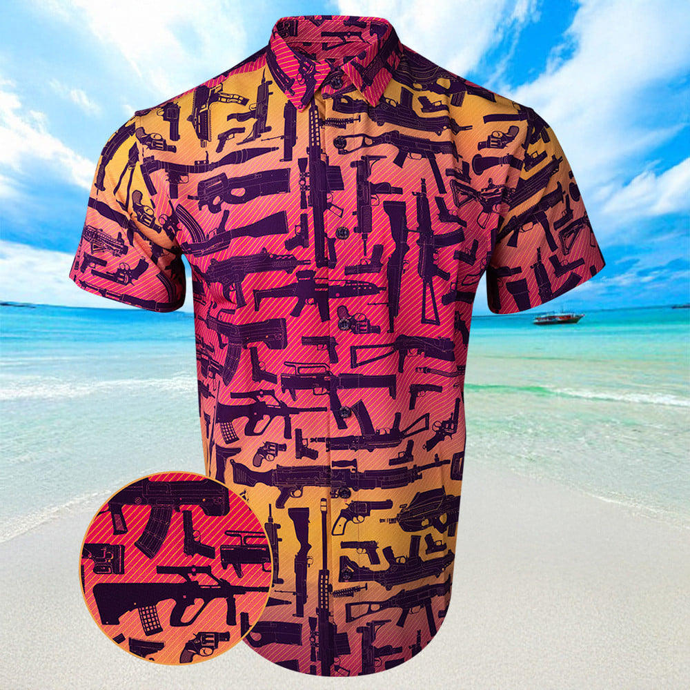 The Arsenal Hawaiian Shirt Button Up Shirts For Summer Gifts For Gun Lovers