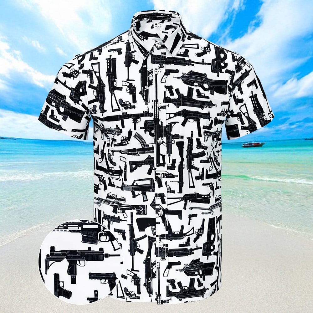The Arsenal White Hawaiian Shirt Button Up Shirts For Summer Gifts For Him