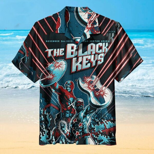 The Black Keys Band Hawaiian Shirt Tropical Aloha Button Up