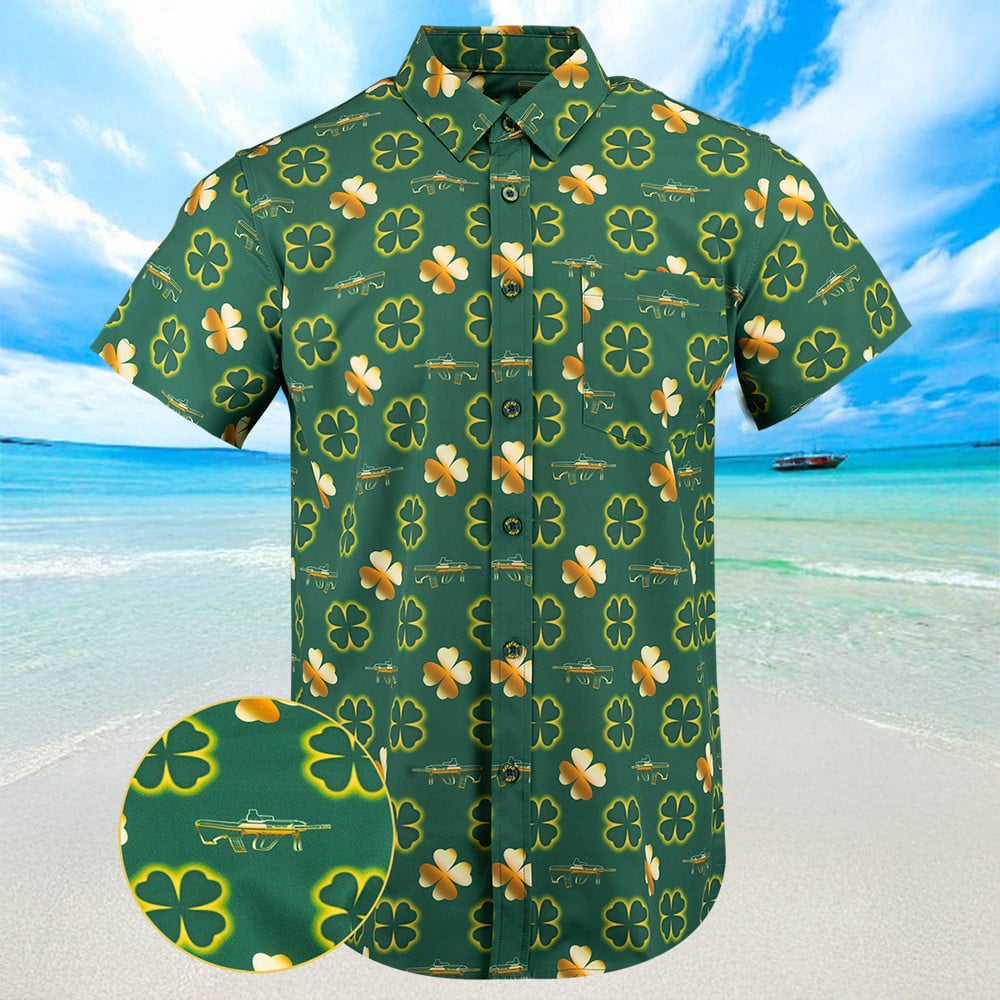The Clover Hawaiian Shirt Mens Short Sleeve Button Down Summer Shirts Gifts For Dad