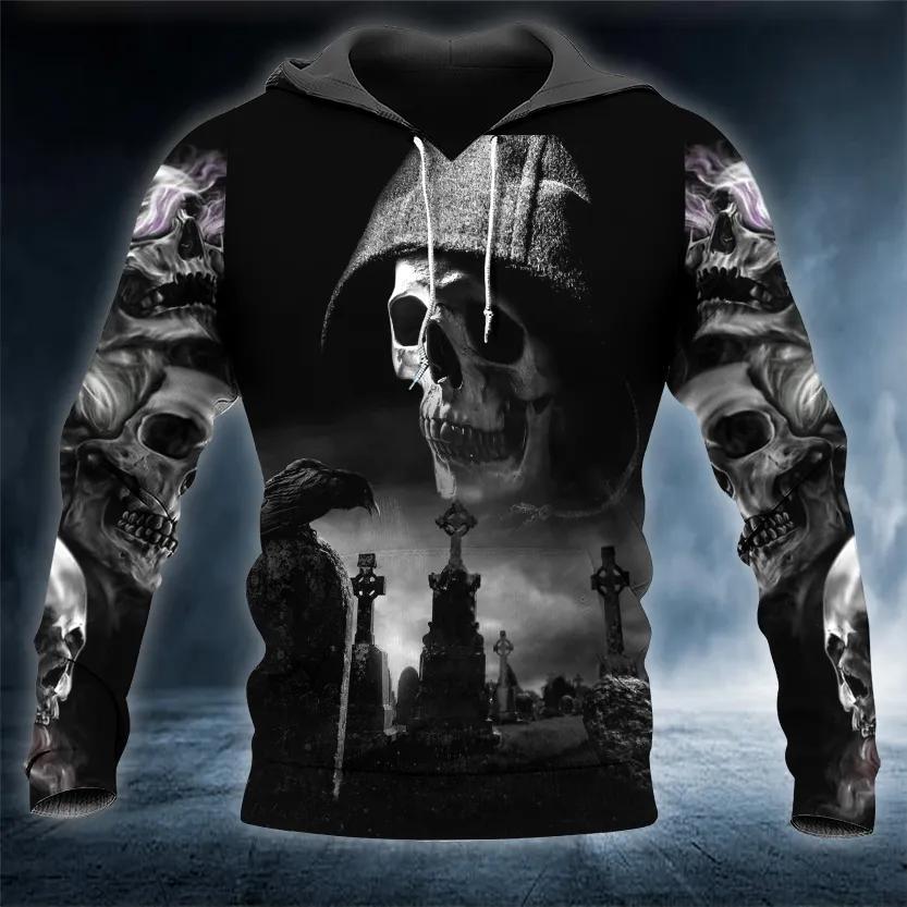The Death Hunter Skull 3D All Over Print Hoodie