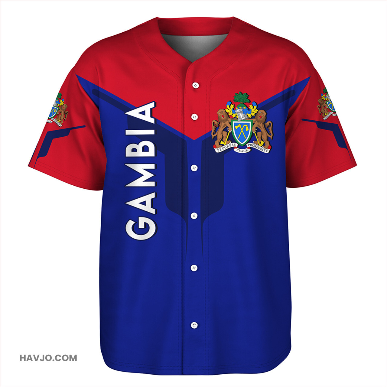 The Gambia Arrow Style Baseball Jersey