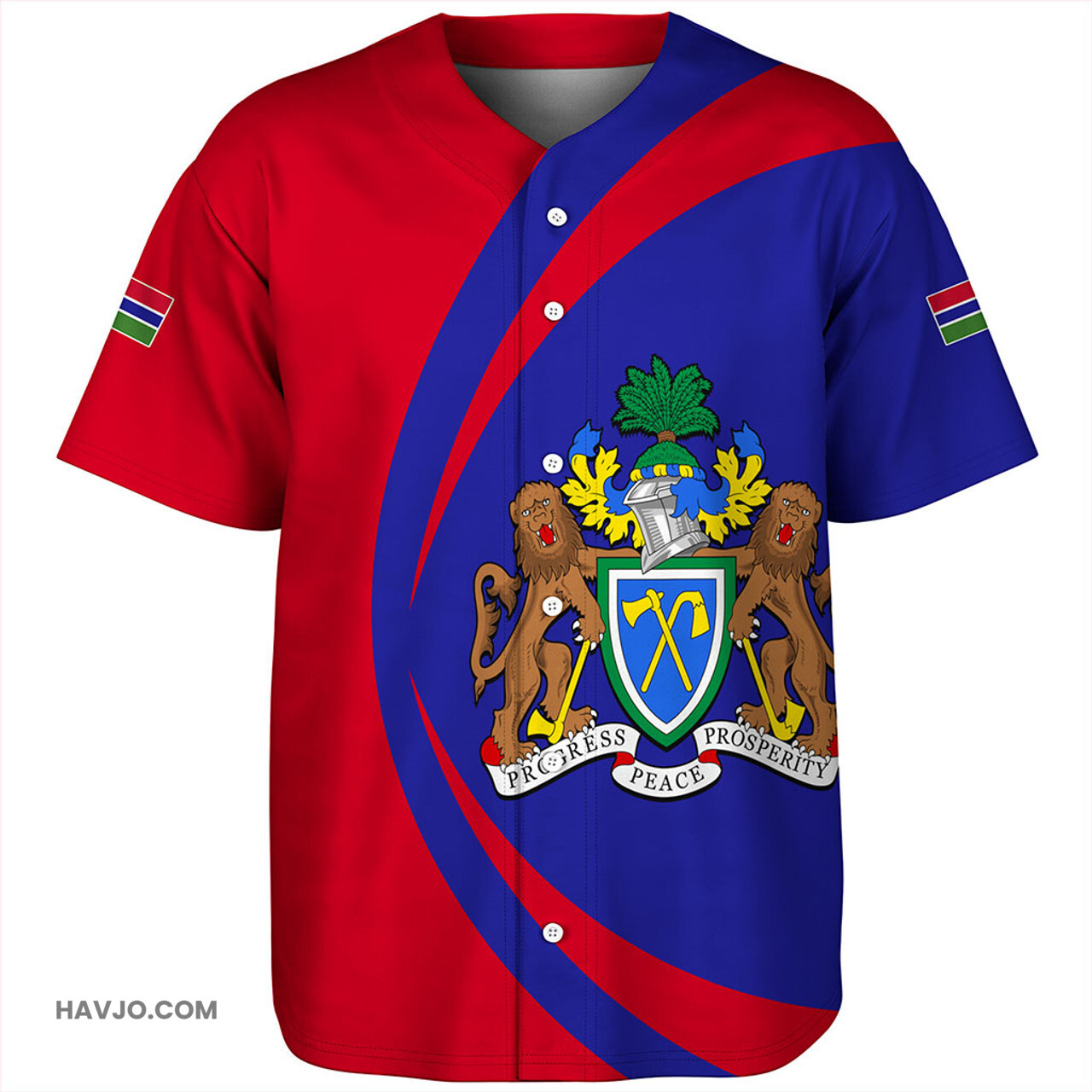 The Gambia Circle Style Baseball Jersey