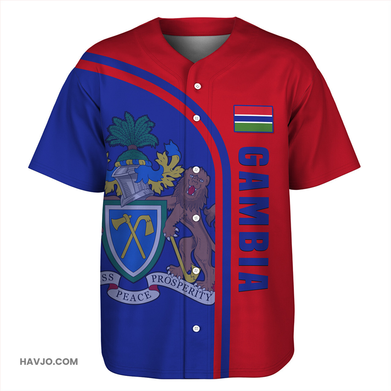 The Gambia Custom In My Heart Baseball Jersey