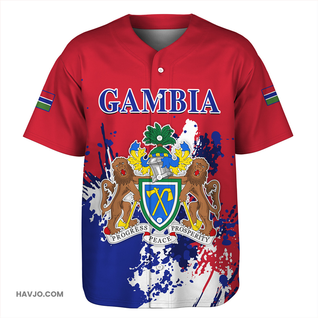 The Gambia Spanit Style Baseball Jersey