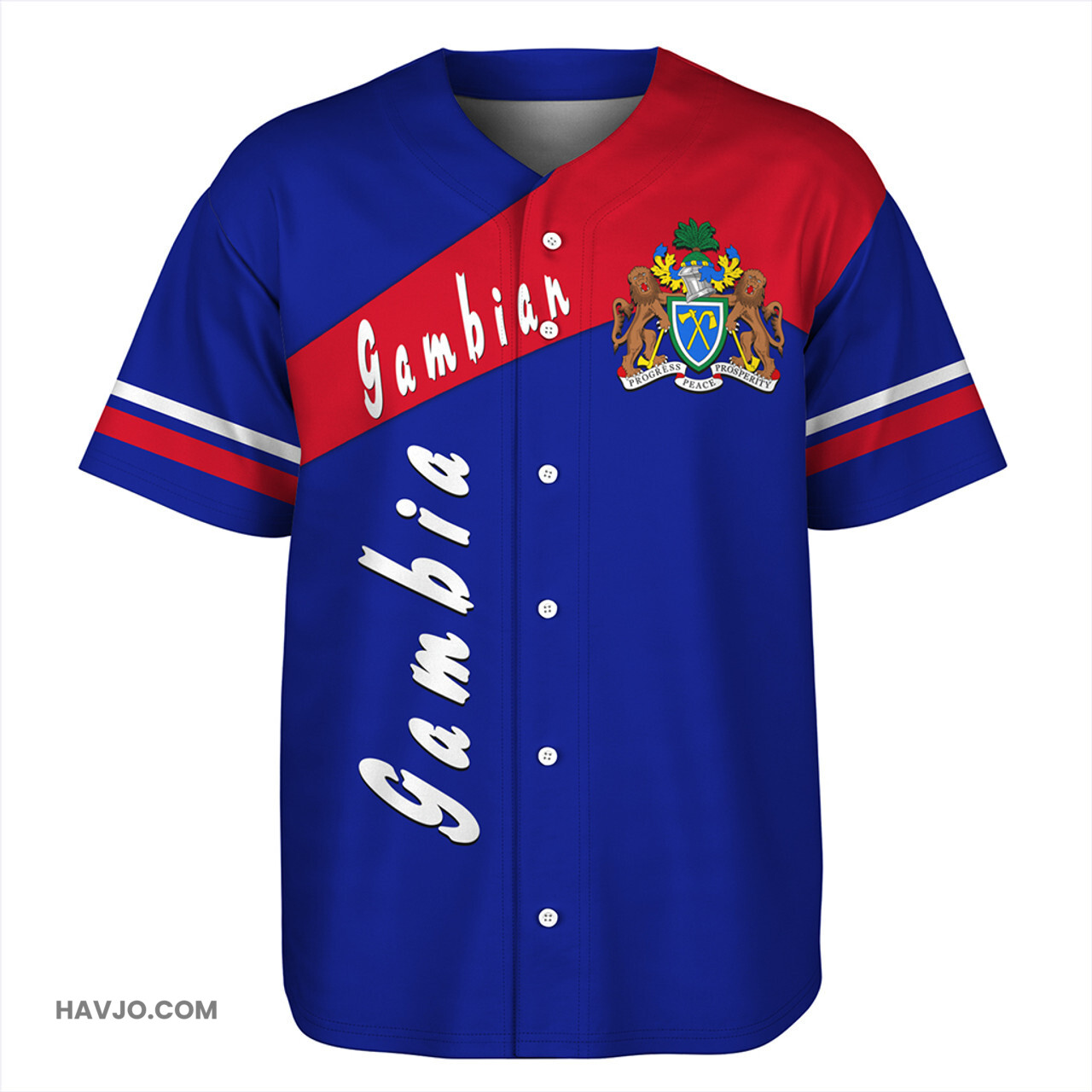 The Gambia Sport Style Baseball Jersey