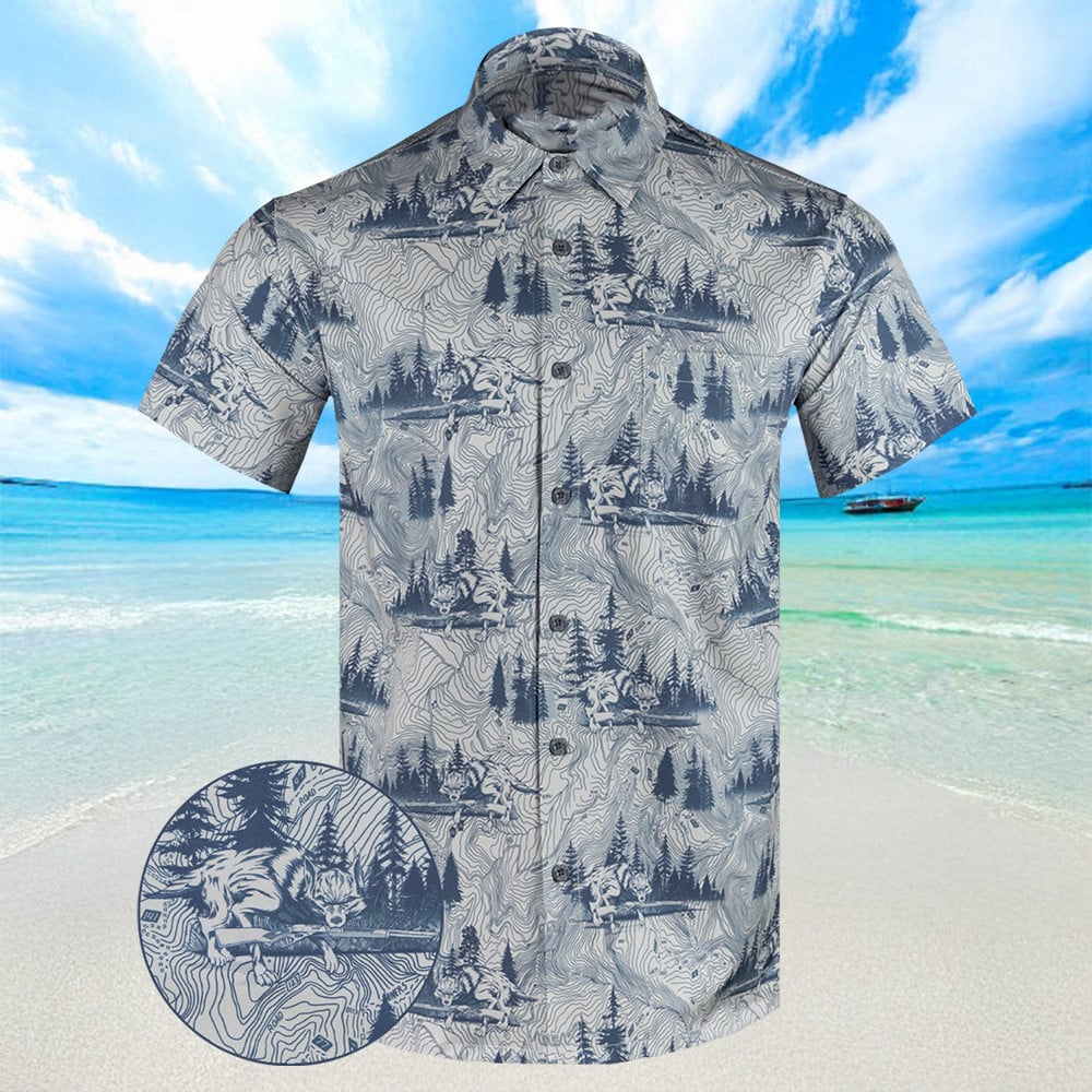 The Graywolf Hawaiian Shirt Summer Button Up Men Gifts For Boyfriend