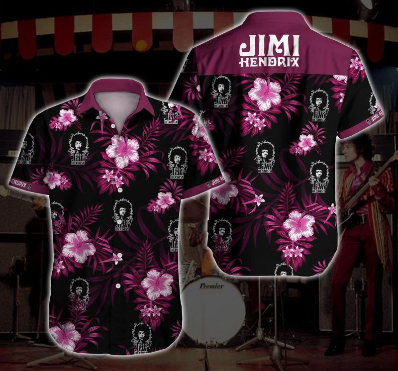 The Jimi Hendrix Experience Hawaiian Shirt Tropical Aloha Button Up