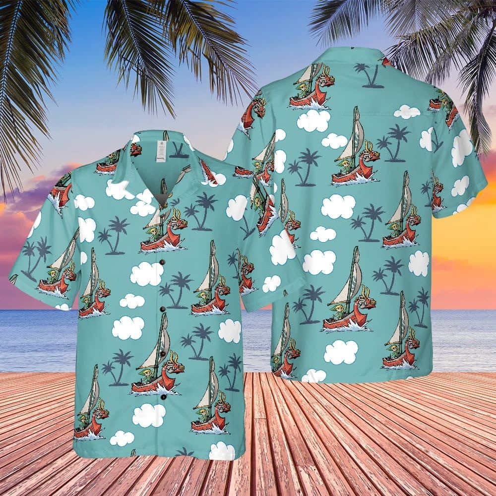 The Legend Of Zelda Wind Waker Hawaiian Shirt Floral Aloha Shirt Merch Gifts For Fans