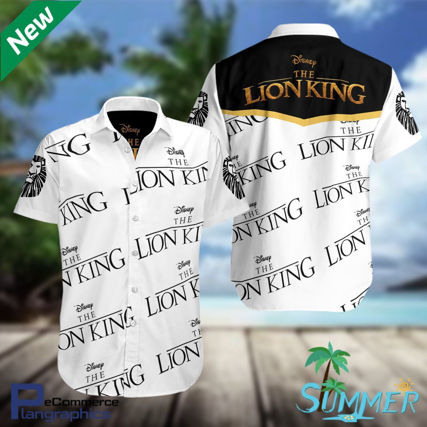 The Lion King Hawaiian Shirt Tropical Aloha Button Up