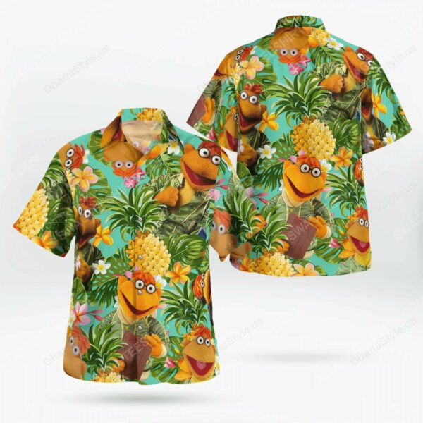 The Muppet Show Scooter Hawaiian Shirt Tropical Aloha Button Up