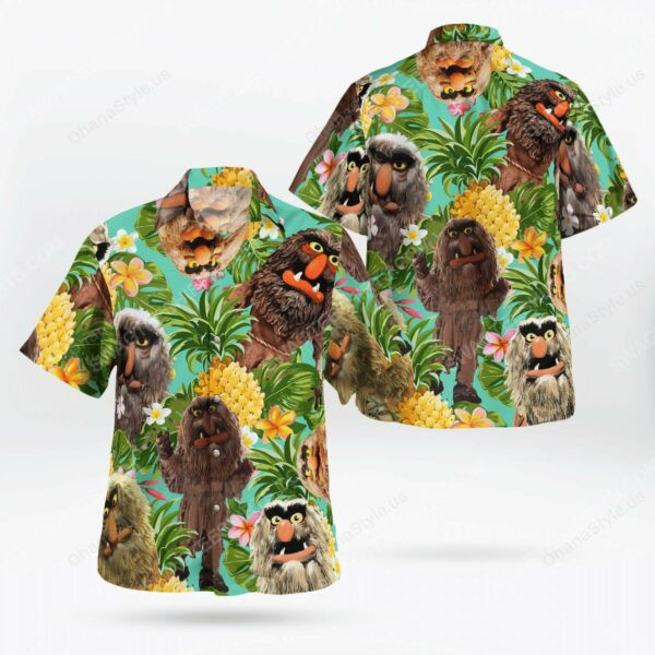 The Muppet Show Sweetums Hawaiian Shirt Tropical Aloha Button Up