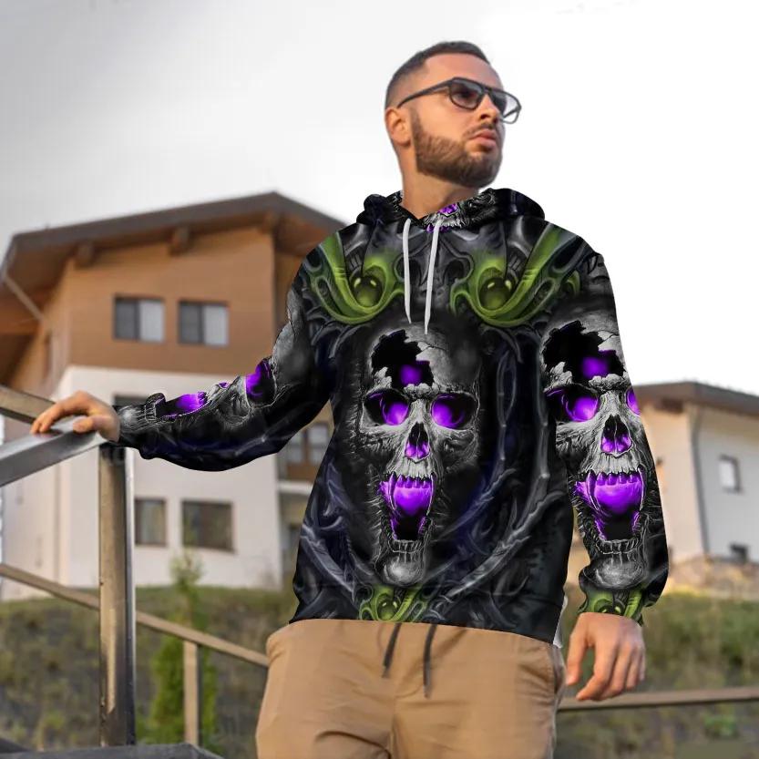 Alternative view of The Mystery Of Cracked Skull 3D All Over Print Hoodie